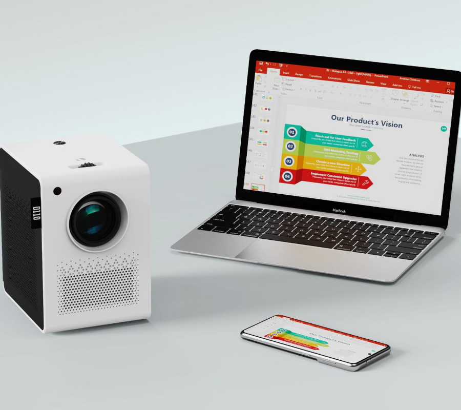 2022 New 1080P ultra clear Cross Border home mini portable projector Mobile wifi wireless projector