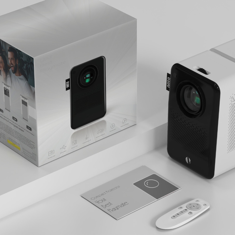 2022 new 1080P ultra clear home mini portable projector Mobile wifi wireless office projector