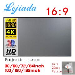 Simple Curtain Anti-Light 60 72 84 100 120 Inches Projection screens Home Outdoor Office Portable 3D HD projector screens
