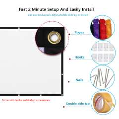 Projector Projection Folding Soft Screen Portable 60 72 84 100 120 150 Inches Home Outdoor KTV HD Projection Screen
