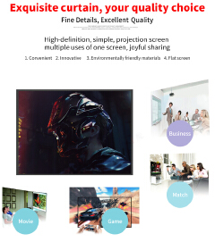 Projector Projection Folding Soft Screen Portable 60 72 84 100 120 150 Inches Home Outdoor KTV HD Projection Screen