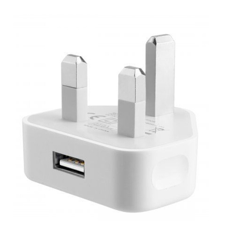High quality UK Plug Mains Wall USB 3 Pin Power Adaptor Charger For Mobile Cell Phone Tablet