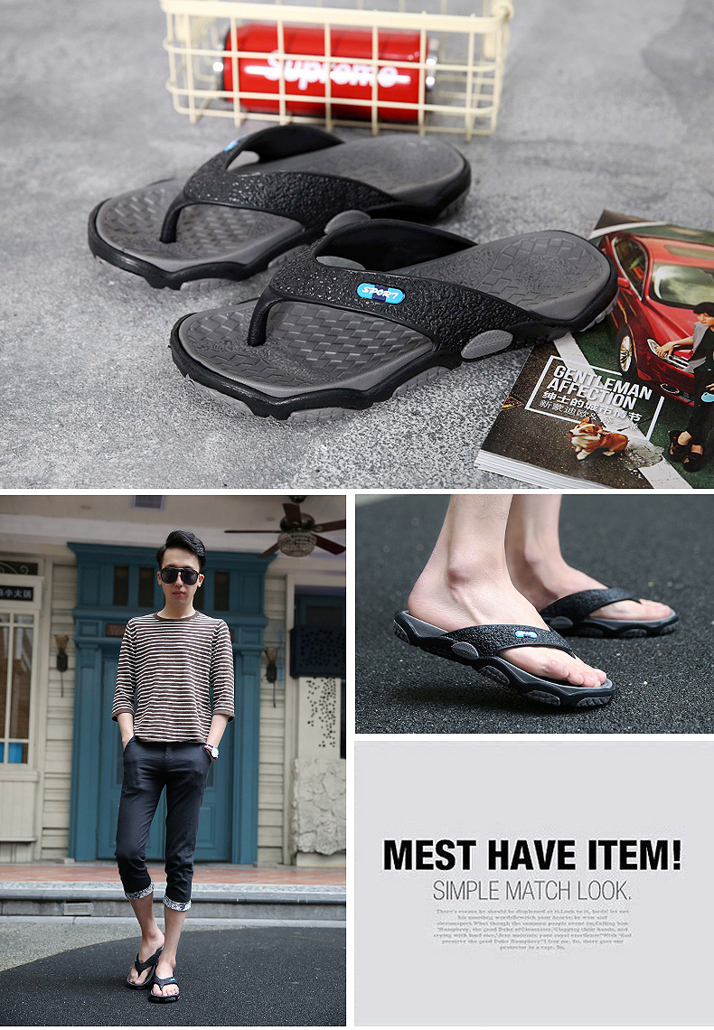 Summer New Men's Clip-toed Slippers Casual Men's Outdoor Non-slip Beach Shoes Indoor Slippers Men
