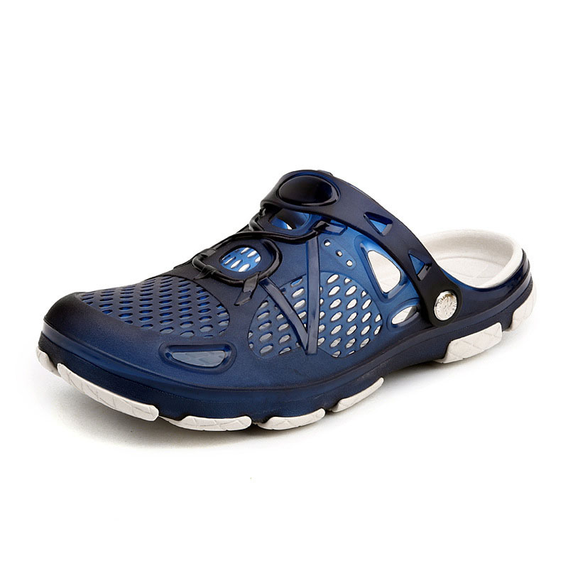 Sandals and Slippers Non-Slip Wear-Resistant Large Size Hole Shoes Men's Summer New Jelly Hollow.