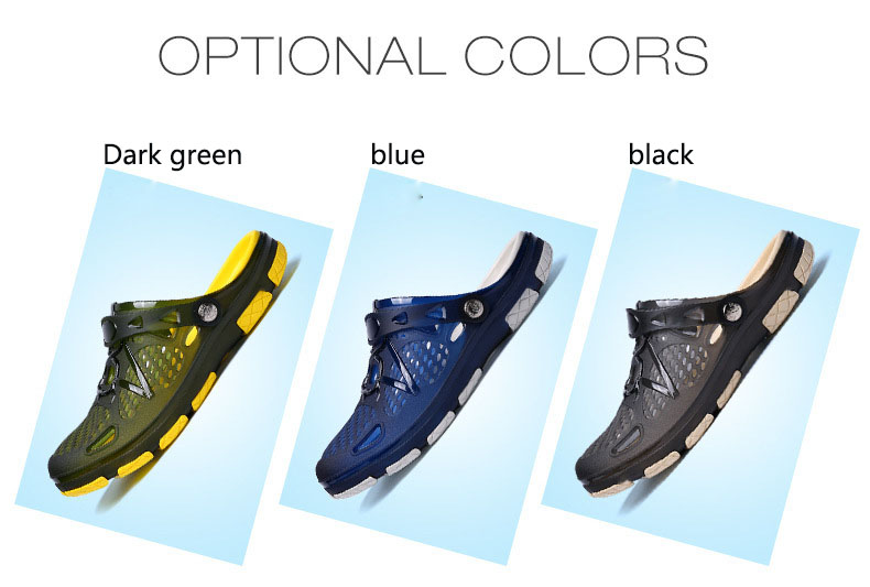 Sandals and Slippers Non-Slip Wear-Resistant Large Size Hole Shoes Men's Summer New Jelly Hollow.