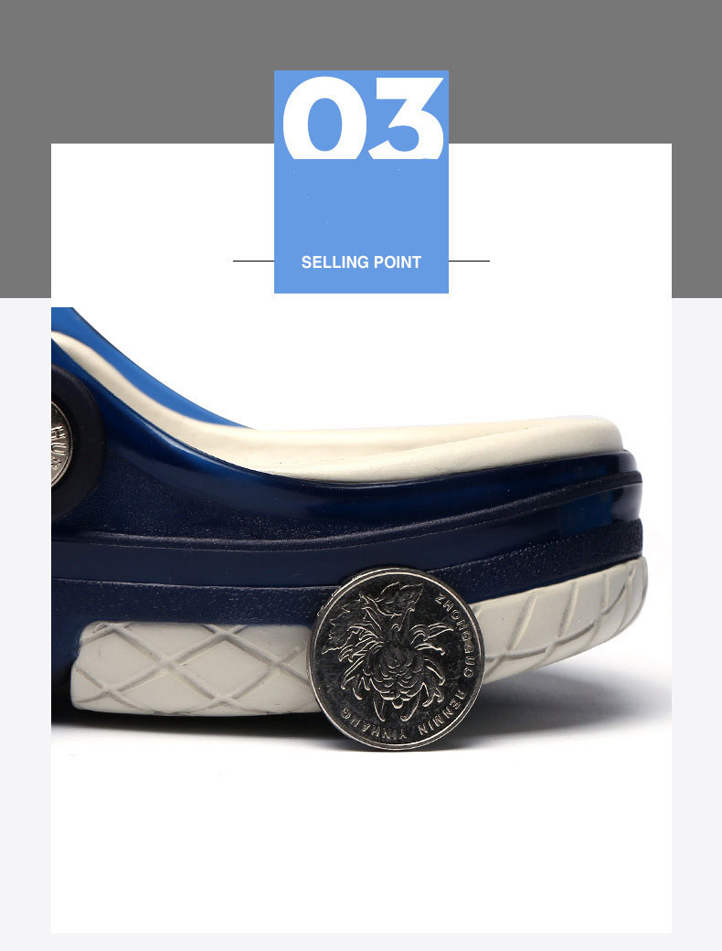 Sandals and Slippers Non-Slip Wear-Resistant Large Size Hole Shoes Men's Summer New Jelly Hollow.