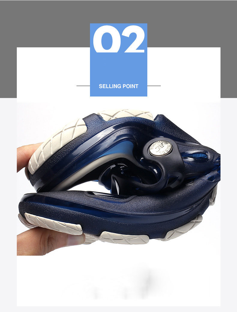 Sandals and Slippers Non-Slip Wear-Resistant Large Size Hole Shoes Men's Summer New Jelly Hollow.