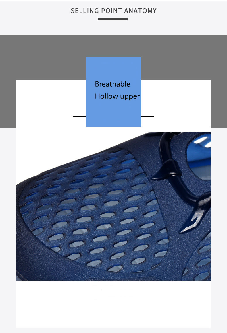 Sandals and Slippers Non-Slip Wear-Resistant Large Size Hole Shoes Men's Summer New Jelly Hollow.