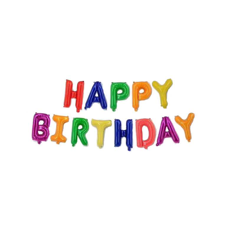 16 inch Black Letters HAPPY BIRTHDAY Foil Balloons Birthday Party Decor Kids Alphabet Air Balloon