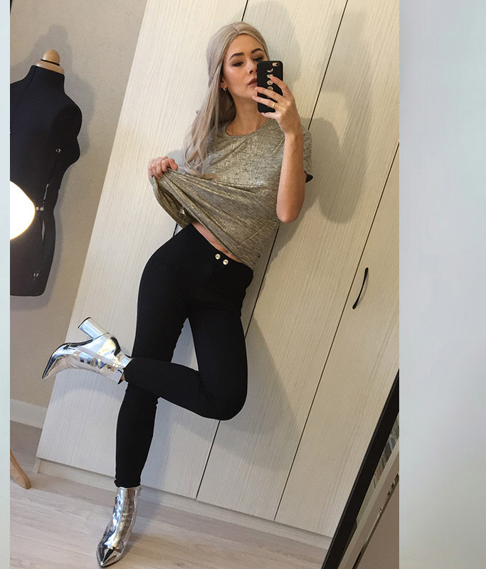 New Hi-Q Two Buttons Magic Pants Skinny Slim Black Leggings Pencil Pants Elastic Trousers Women