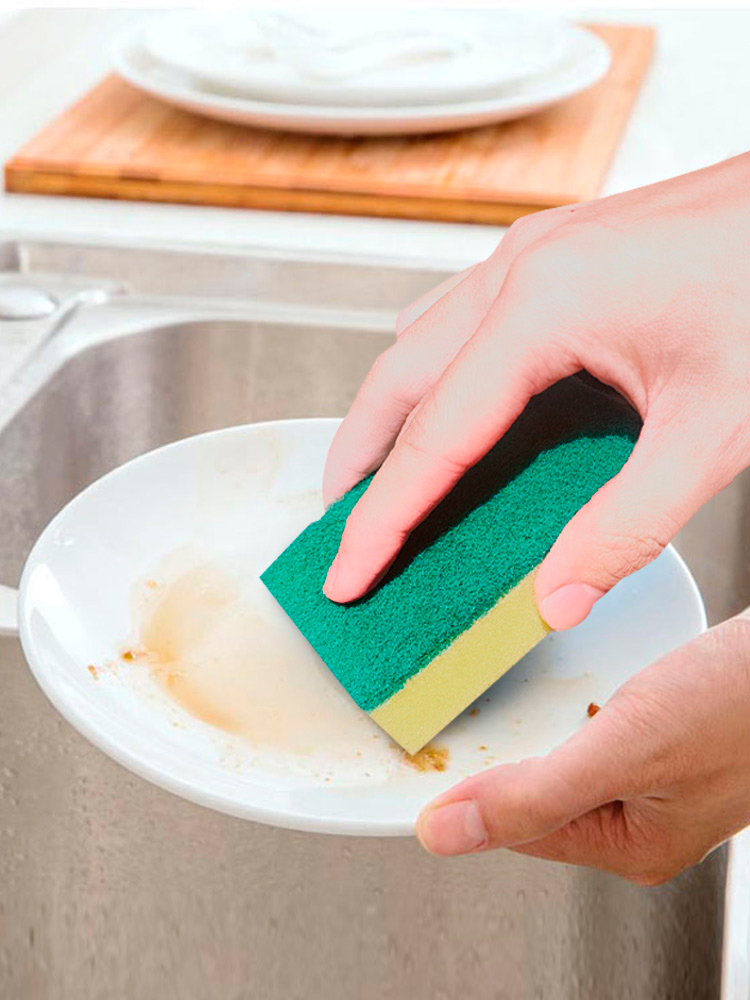 Double-Sided Strong Decontamination Sponge Cleaning Wipe Magic Mop Scouring Pad Kitchen Dish Brush