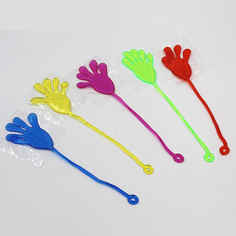 5Pc Elastic Squishy Sticky Hands Elastic Sticky Squishies Slap Palm Sticky Squishy Kids Fun Joke Toy