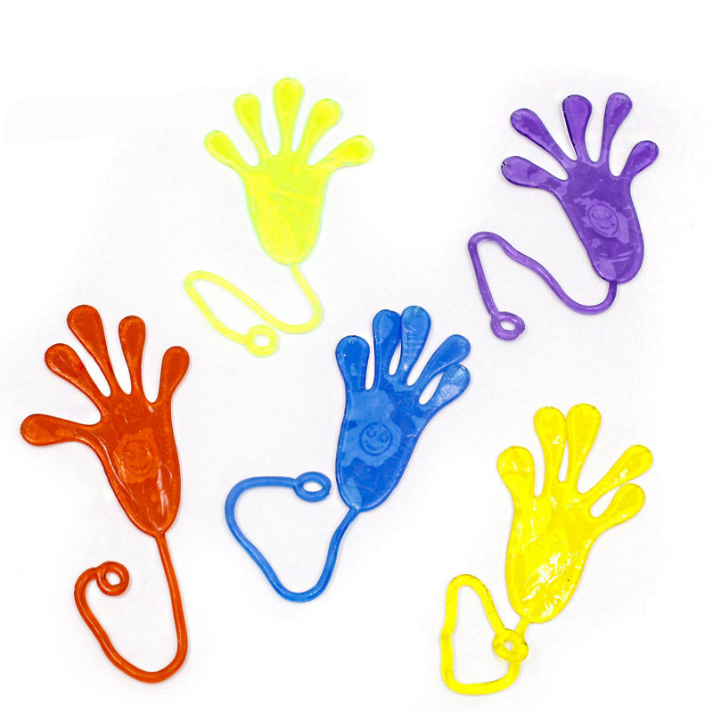 5Pc Elastic Squishy Sticky Hands Elastic Sticky Squishies Slap Palm Sticky Squishy Kids Fun Joke Toy