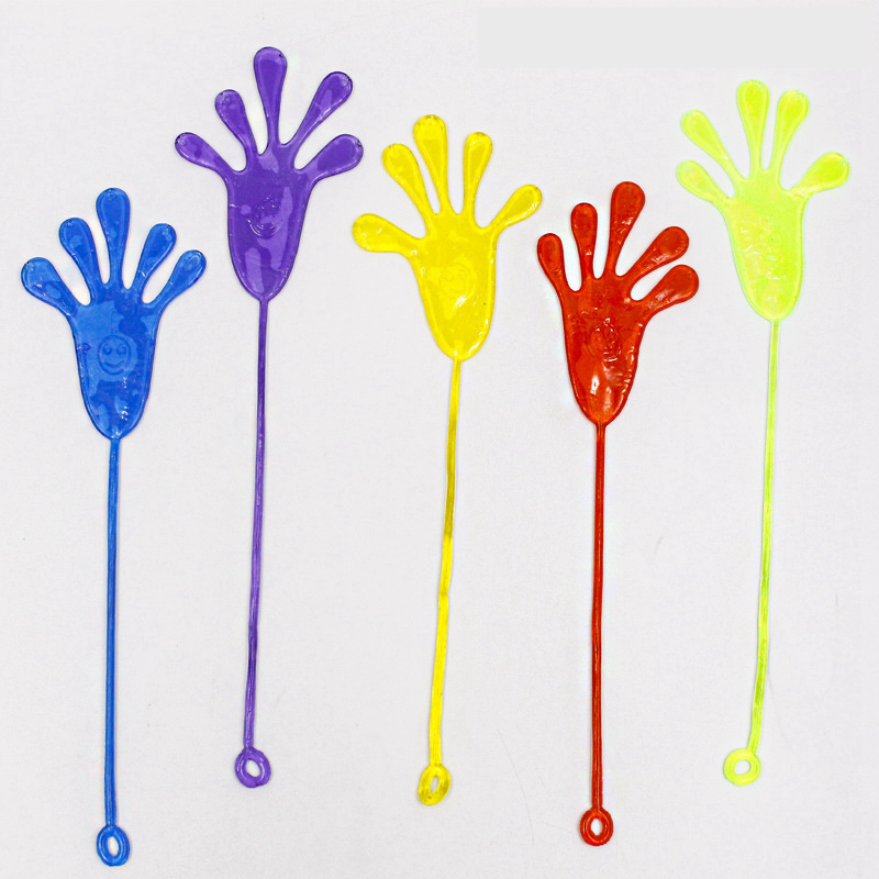 5Pc Elastic Squishy Sticky Hands Elastic Sticky Squishies Slap Palm Sticky Squishy Kids Fun Joke Toy