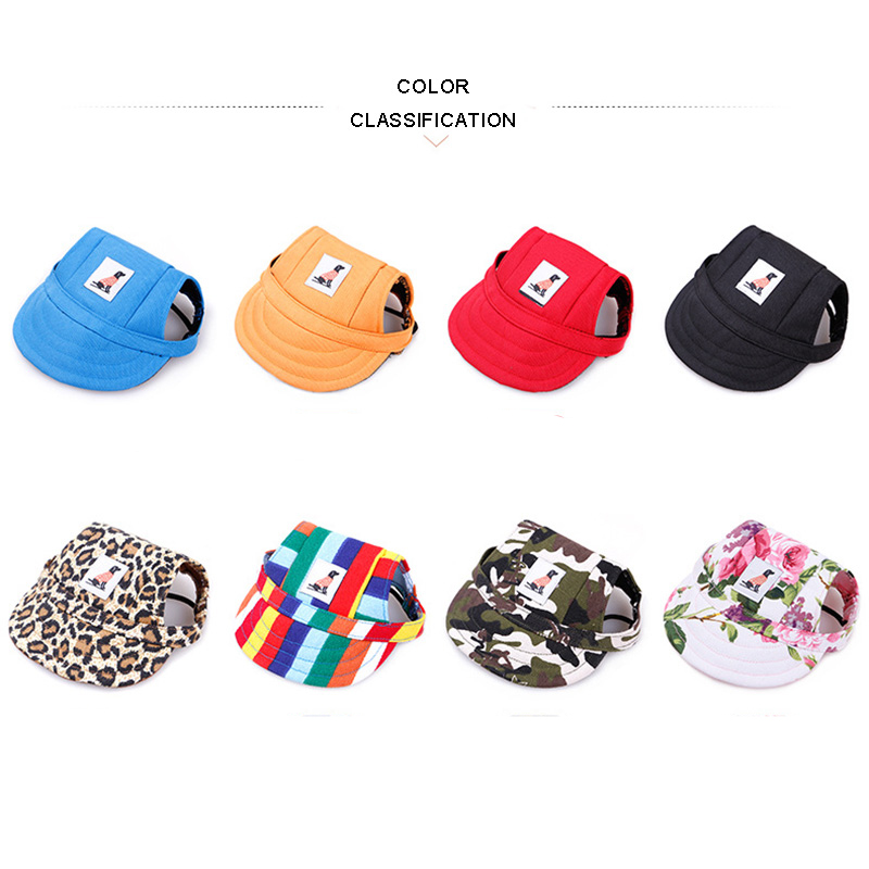 Pet Dog Cap Small Pet Summer Canvas Cap Dog Baseball Visor Hat Puppy Outdoor Pet Supplies