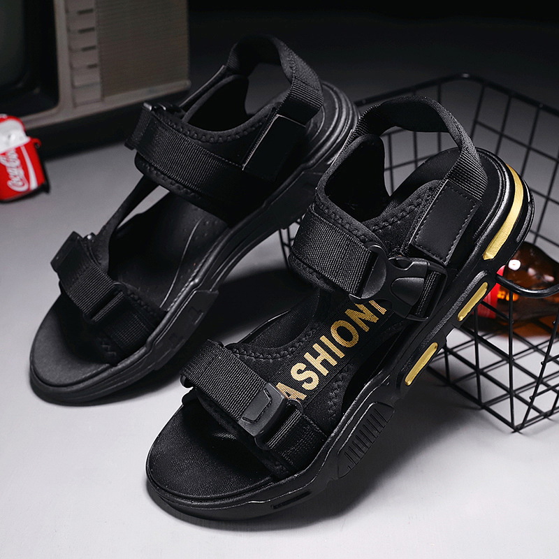 Men's Sandals Summer New Slippers Two Life Casual Youth Large Size Beach Shoes.