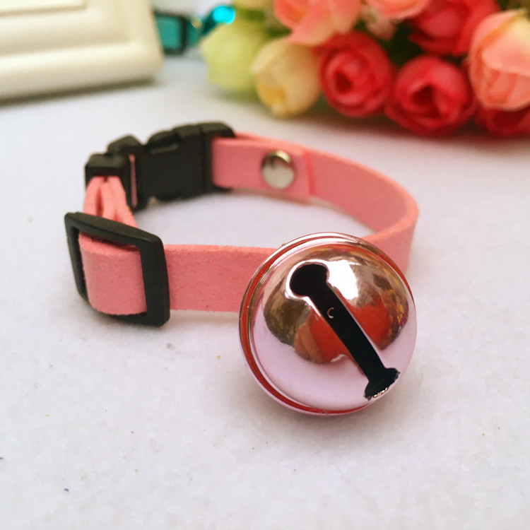 Velvet Rope Uncle Cat With The Same Electroplating Bell Pet Cat Dog Rabbit  Collar 4 Size.
