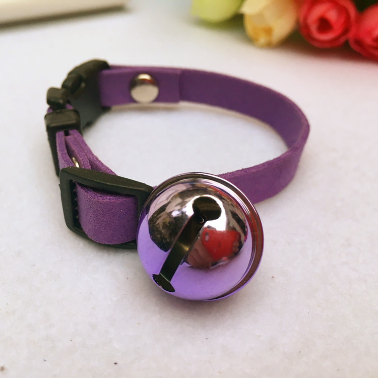 Velvet Rope Uncle Cat With The Same Electroplating Bell Pet Cat Dog Rabbit  Collar 4 Size.