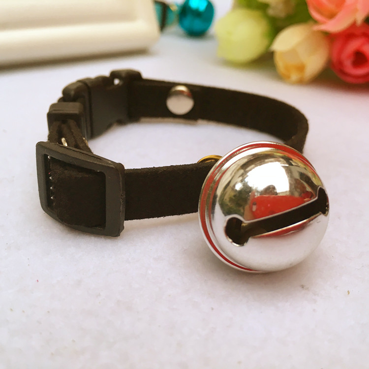 Velvet Rope Uncle Cat With The Same Electroplating Bell Pet Cat Dog Rabbit  Collar 4 Size.