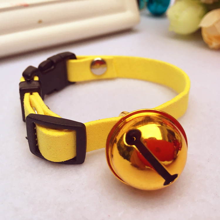 Velvet Rope Uncle Cat With The Same Electroplating Bell Pet Cat Dog Rabbit  Collar 4 Size.