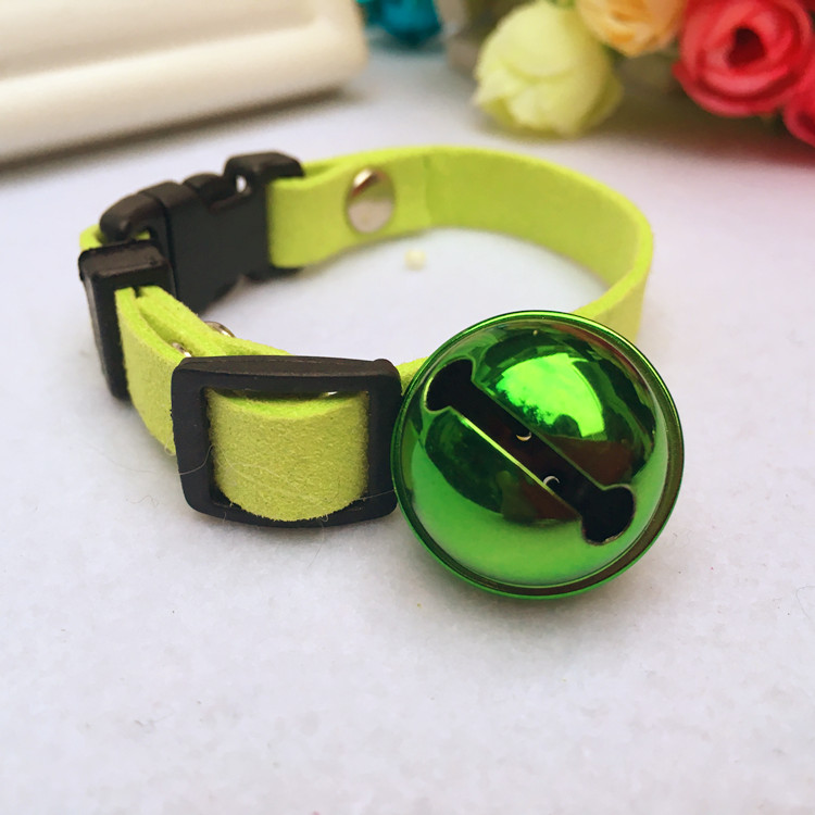 Velvet Rope Uncle Cat With The Same Electroplating Bell Pet Cat Dog Rabbit  Collar 4 Size.