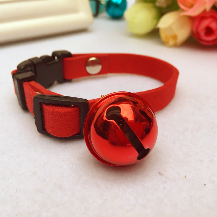 Velvet Rope Uncle Cat With The Same Electroplating Bell Pet Cat Dog Rabbit  Collar 4 Size.