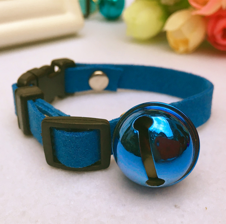 Velvet Rope Uncle Cat With The Same Electroplating Bell Pet Cat Dog Rabbit  Collar 4 Size.