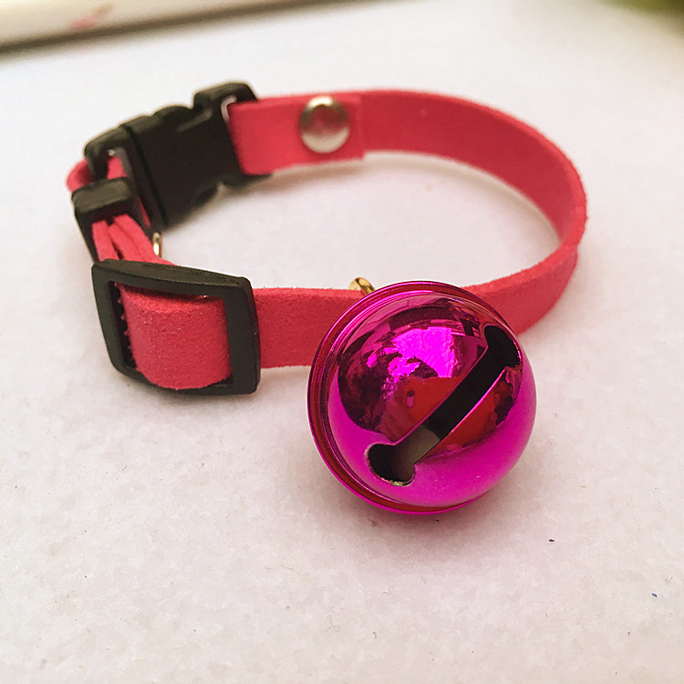 Velvet Rope Uncle Cat With The Same Electroplating Bell Pet Cat Dog Rabbit  Collar 4 Size.