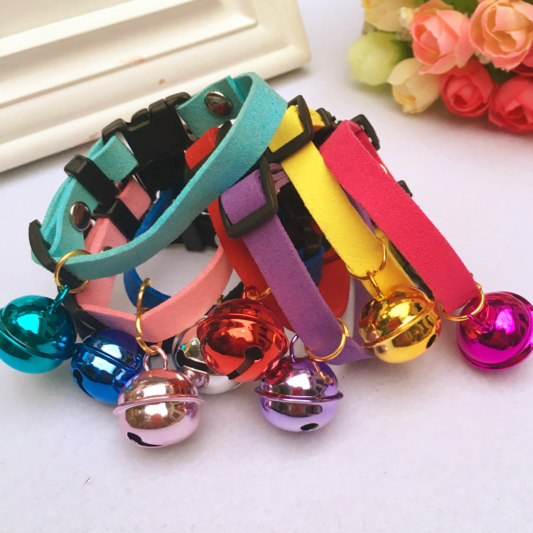 Velvet Rope Uncle Cat With The Same Electroplating Bell Pet Cat Dog Rabbit  Collar 4 Size.