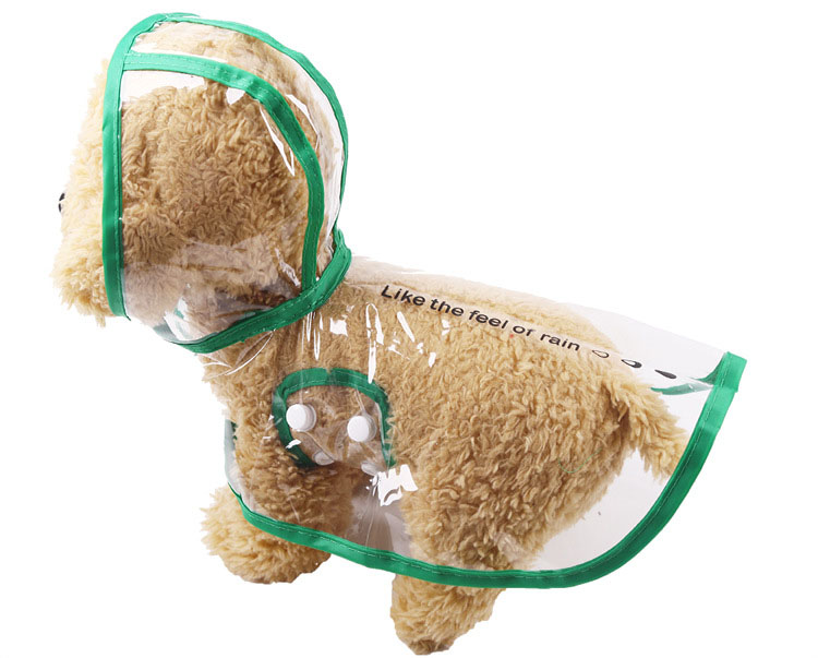 Dog Transparent Raincoat Pet Rain Gear Spring and Summer Rainy Day Special.