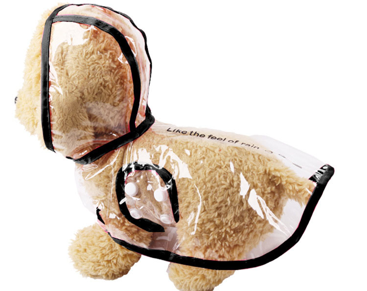 Dog Transparent Raincoat Pet Rain Gear Spring and Summer Rainy Day Special.