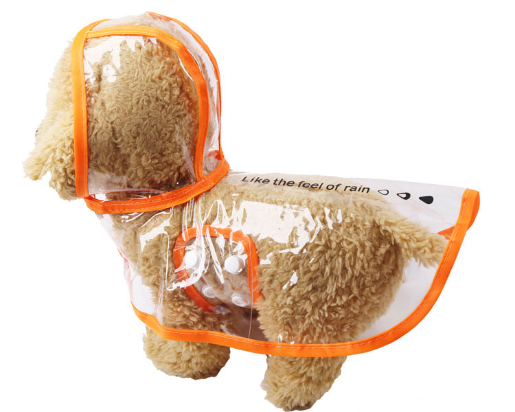 Dog Transparent Raincoat Pet Rain Gear Spring and Summer Rainy Day Special.