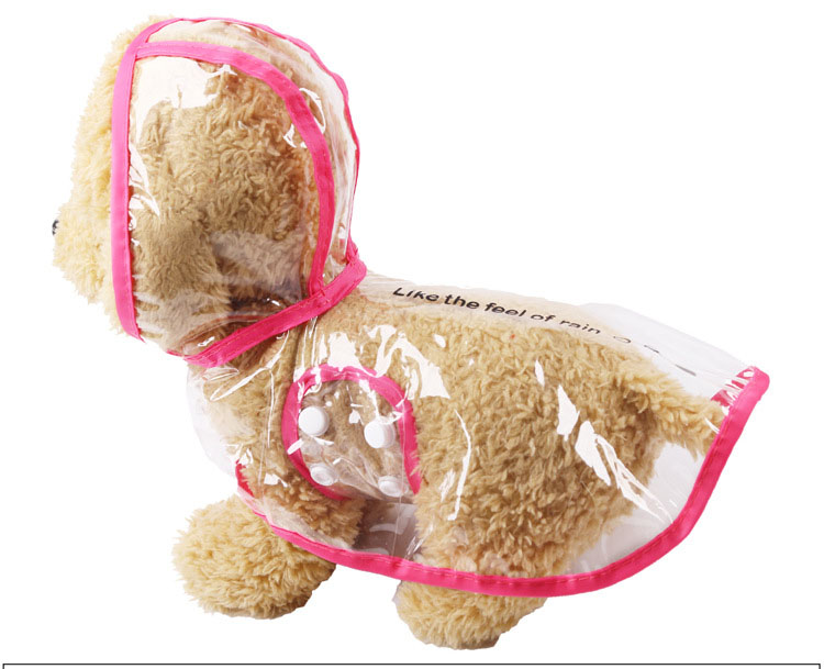 Dog Transparent Raincoat Pet Rain Gear Spring and Summer Rainy Day Special.