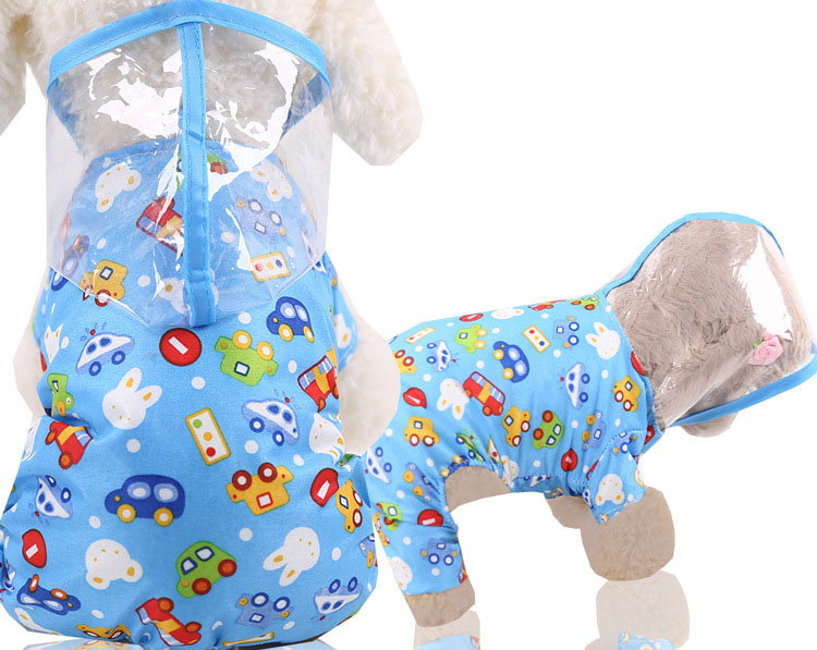Raincoat Dog Pattern Four-Legged Raincoat All-Inclusive Pet Supplies Pet Raincoat Rain Gear
