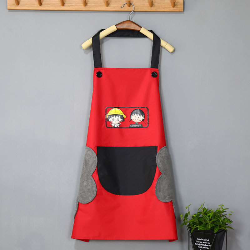 Wipeable Hand Apron Waterproof and Oil Proof Kitchen Cooking Household Adult Smock.