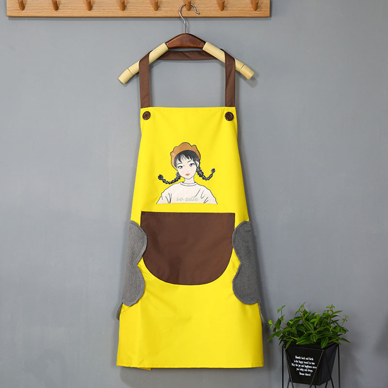 Wipeable Hand Apron Waterproof and Oil Proof Kitchen Cooking Household Adult Smock.