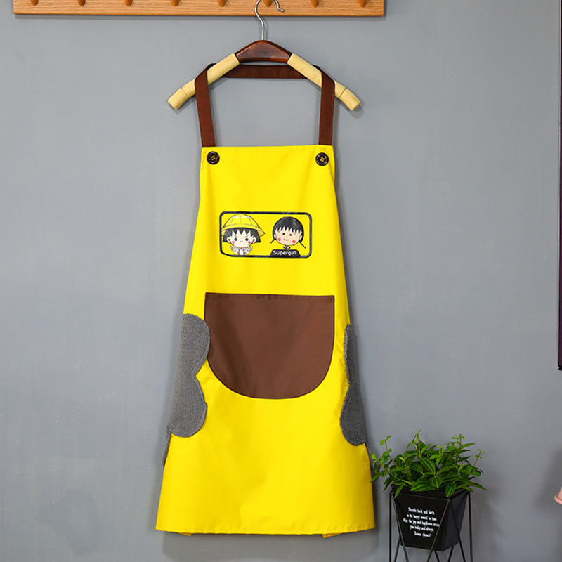 Wipeable Hand Apron Waterproof and Oil Proof Kitchen Cooking Household Adult Smock.