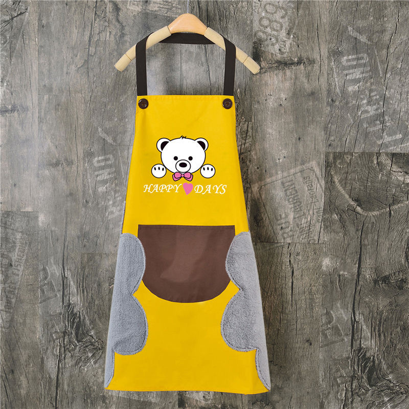 Wipeable Hand Apron Waterproof and Oil Proof Kitchen Cooking Household Adult Smock.