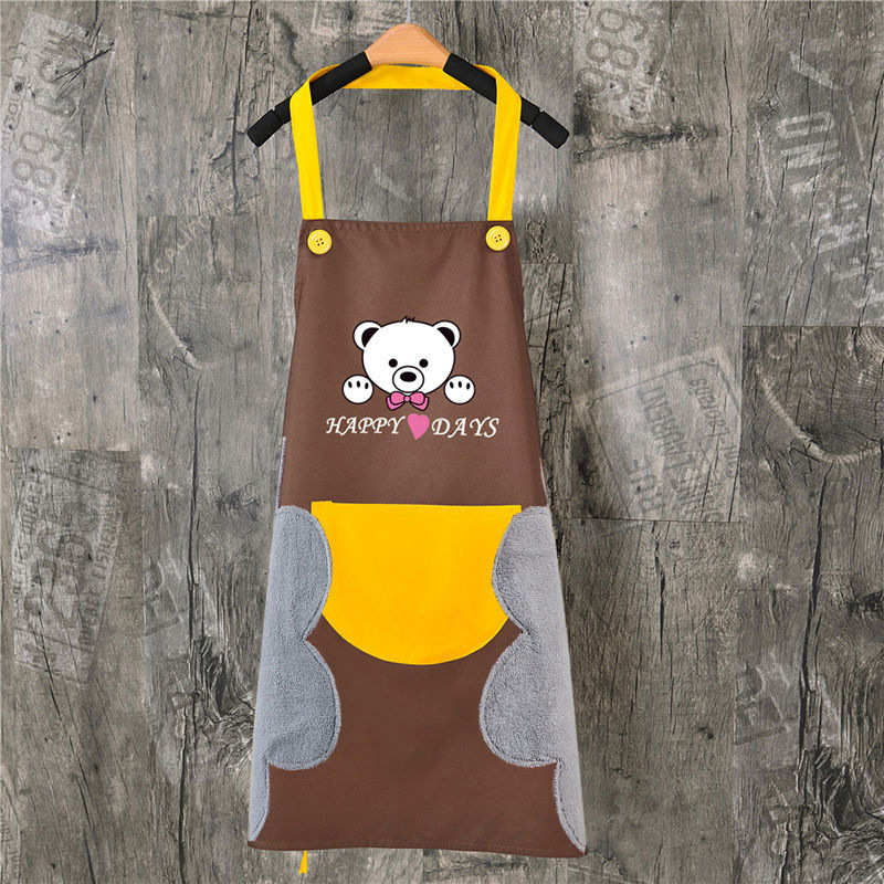 Wipeable Hand Apron Waterproof and Oil Proof Kitchen Cooking Household Adult Smock.