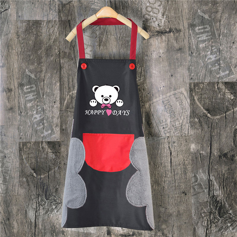 Wipeable Hand Apron Waterproof and Oil Proof Kitchen Cooking Household Adult Smock.