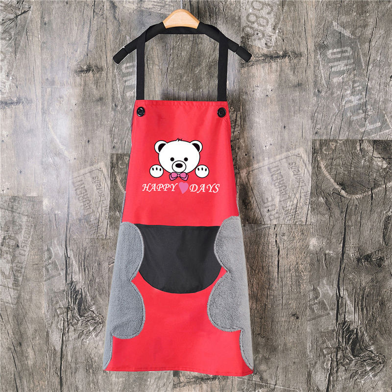 Wipeable Hand Apron Waterproof and Oil Proof Kitchen Cooking Household Adult Smock.