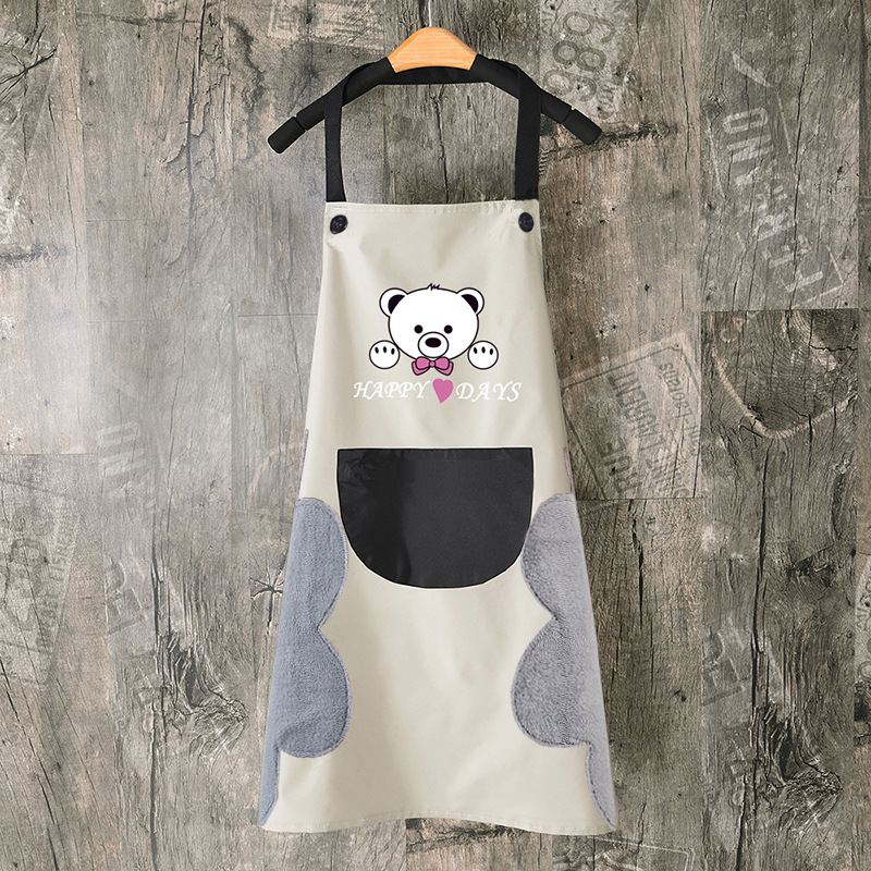 Wipeable Hand Apron Waterproof and Oil Proof Kitchen Cooking Household Adult Smock.
