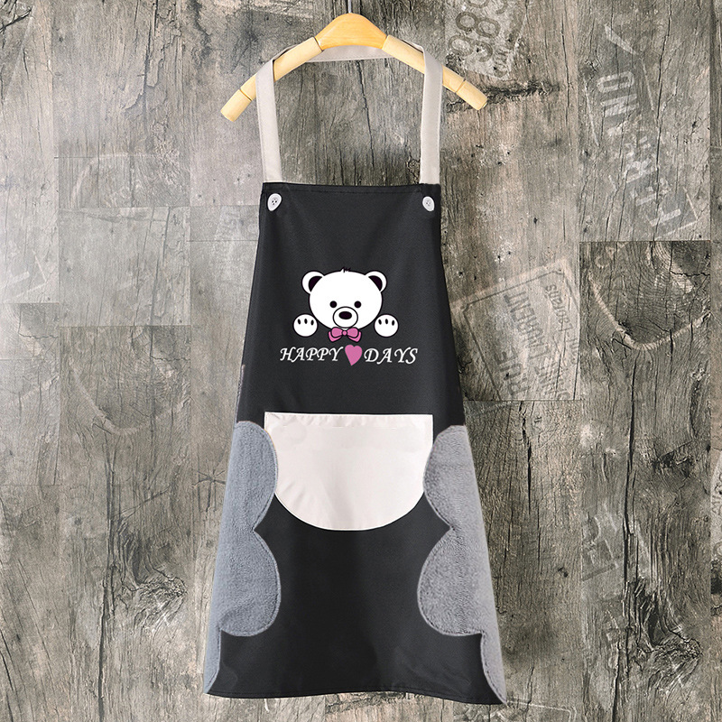 Wipeable Hand Apron Waterproof and Oil Proof Kitchen Cooking Household Adult Smock.