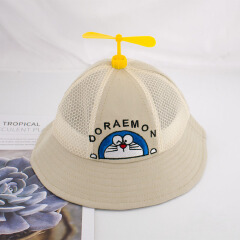 Children's Fisherman Hat Cartoon Bamboo Dragonfly Machine Cat Windmill Baby Shade Mesh Breathable.