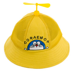 Children's Fisherman Hat Cartoon Bamboo Dragonfly Machine Cat Windmill Baby Shade Mesh Breathable.