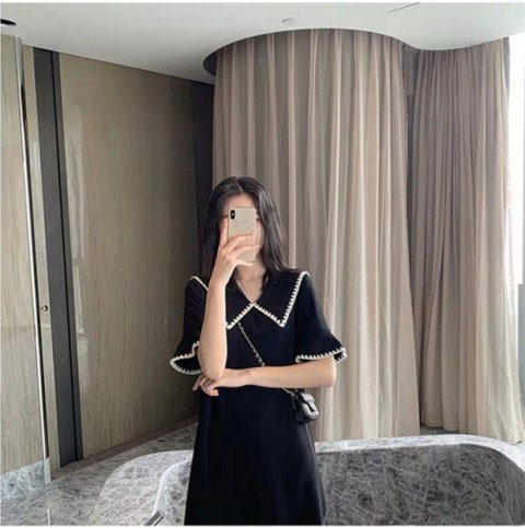 Plus Size Women's Summer Dress Fat Sister mm Dress Cover Meat Was Thin Fairy Cover Hip Skirt.