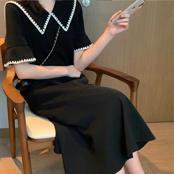 Plus Size Women's Summer Dress Fat Sister mm Dress Cover Meat Was Thin Fairy Cover Hip Skirt.