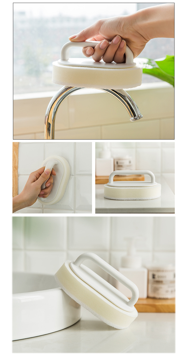 Decontamination Bathtub Brush Tile Floor Bathroom Cleaning Supplies Kitchen Sponge Brush.