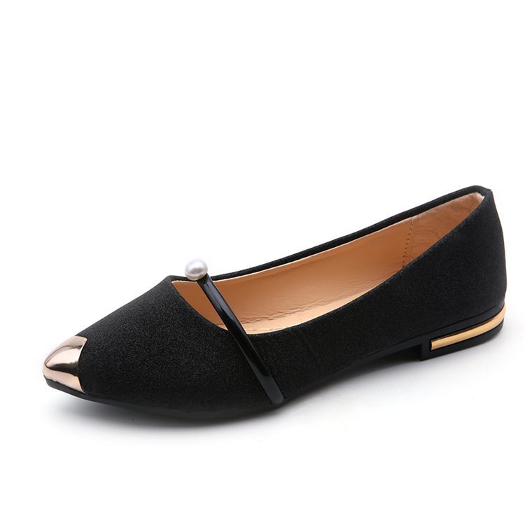 Women's Shoes Single Shoes Pointed Toe Flat Shoes Shallow Mouth Fashion Casual Peas Shoes.