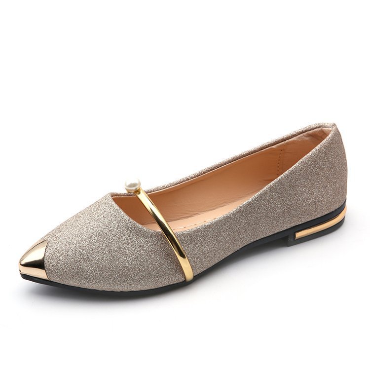 Women's Shoes Single Shoes Pointed Toe Flat Shoes Shallow Mouth Fashion Casual Peas Shoes.